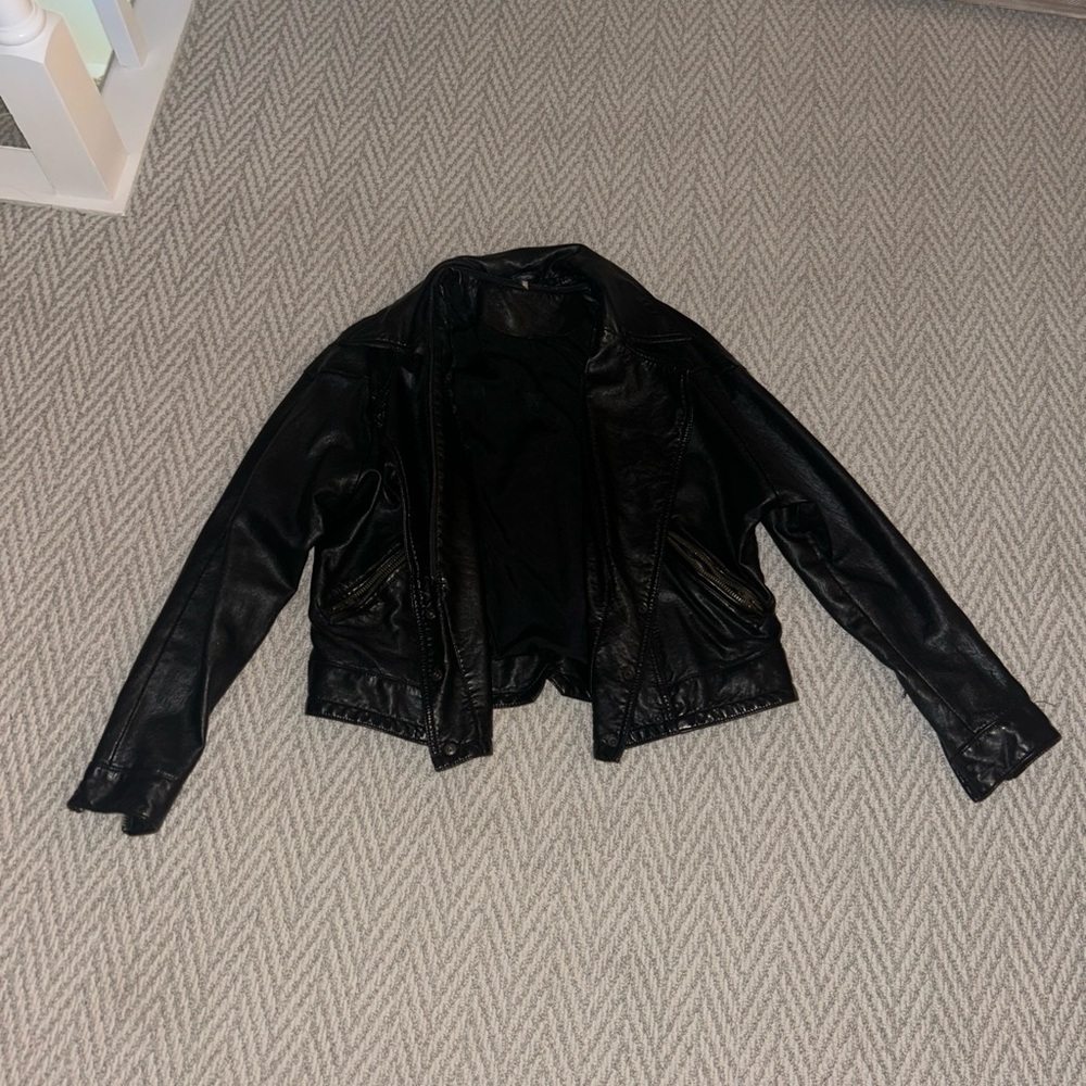 Free People Halen Vegan Leather Moto Jacket with Detachable Faux Fur